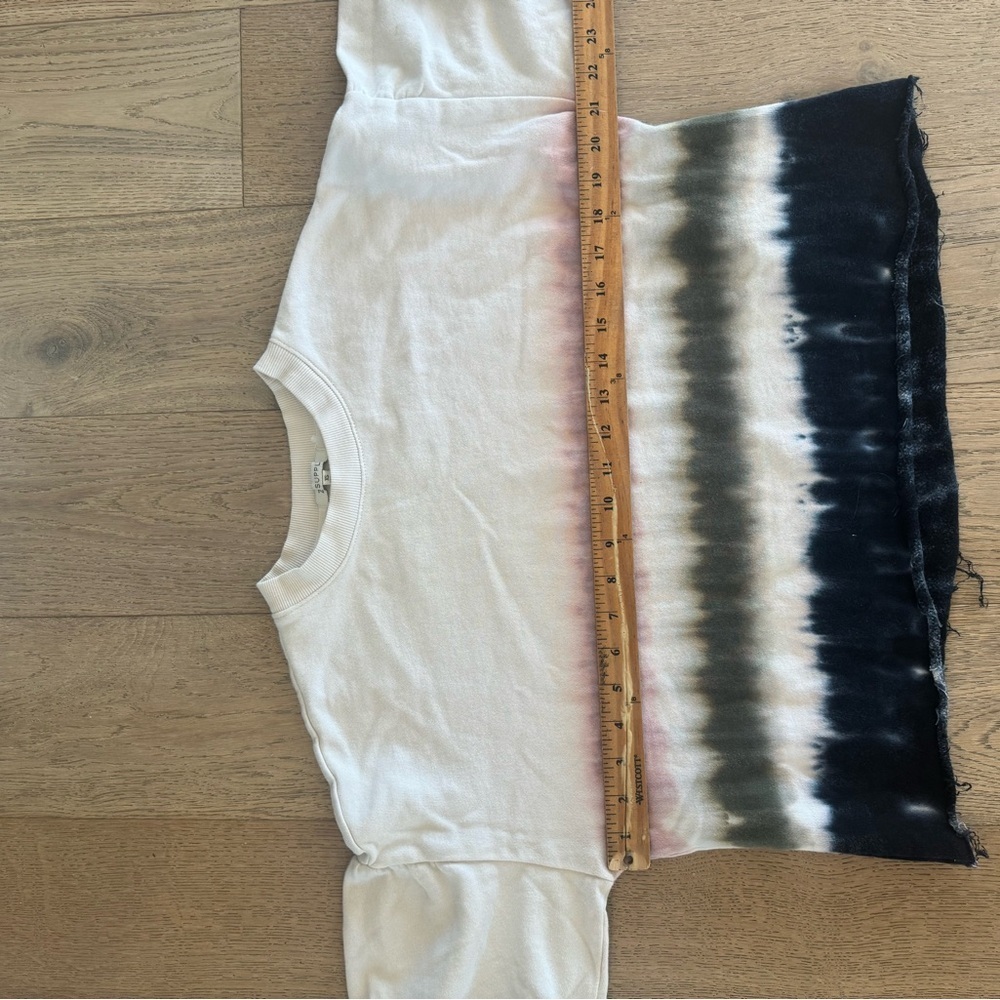 Z Supply Tempest Striped Tie Dyed Sweatshirt XS - Picture 4 of 4